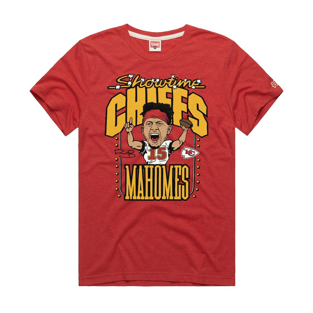 Patrick Mahomes Kansas City Chiefs Homage Unisex Caricature Player Graphic Tri-Blend T-Shirt - Red - NFL