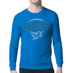Detroit Lions Starter Team Track Graphic Long Sleeve T-Shirt - Blue - NFL