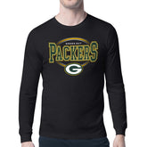 Green Bay Packers Starter Team Track Graphic Long Sleeve T-Shirt - Black - NFL