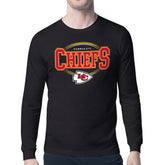 Kansas City Chiefs Starter Team Track Graphic Long Sleeve T-Shirt - Black - NFL