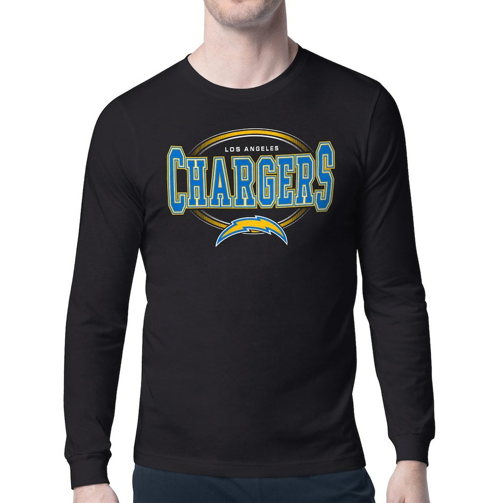 Los Angeles Chargers Starter Team Track Graphic Long Sleeve T-Shirt - Black - NFL