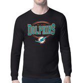 Miami Dolphins Starter Team Track Graphic Long Sleeve T-Shirt - Black - NFL