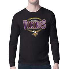 Minnesota Vikings Starter Team Track Graphic Long Sleeve T-Shirt - Black - NFL