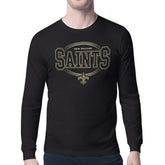 New Orleans Saints Starter Team Track Graphic Long Sleeve T-Shirt - Black - NFL