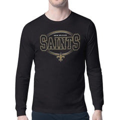 New Orleans Saints Starter Team Track Graphic Long Sleeve T-Shirt - Black - NFL