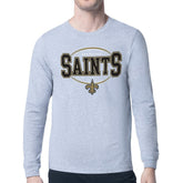 New Orleans Saints Starter Team Track Graphic Long Sleeve T-Shirt - Heather Gray - NFL