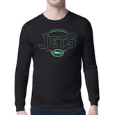New York Jets Starter Team Track Graphic Long Sleeve T-Shirt - Black - NFL