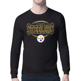 Pittsburgh Steelers Starter Team Track Graphic Long Sleeve T-Shirt - Black - NFL