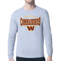 Washington Commanders Starter Team Track Graphic Long Sleeve T-Shirt - Heather Gray - NFL