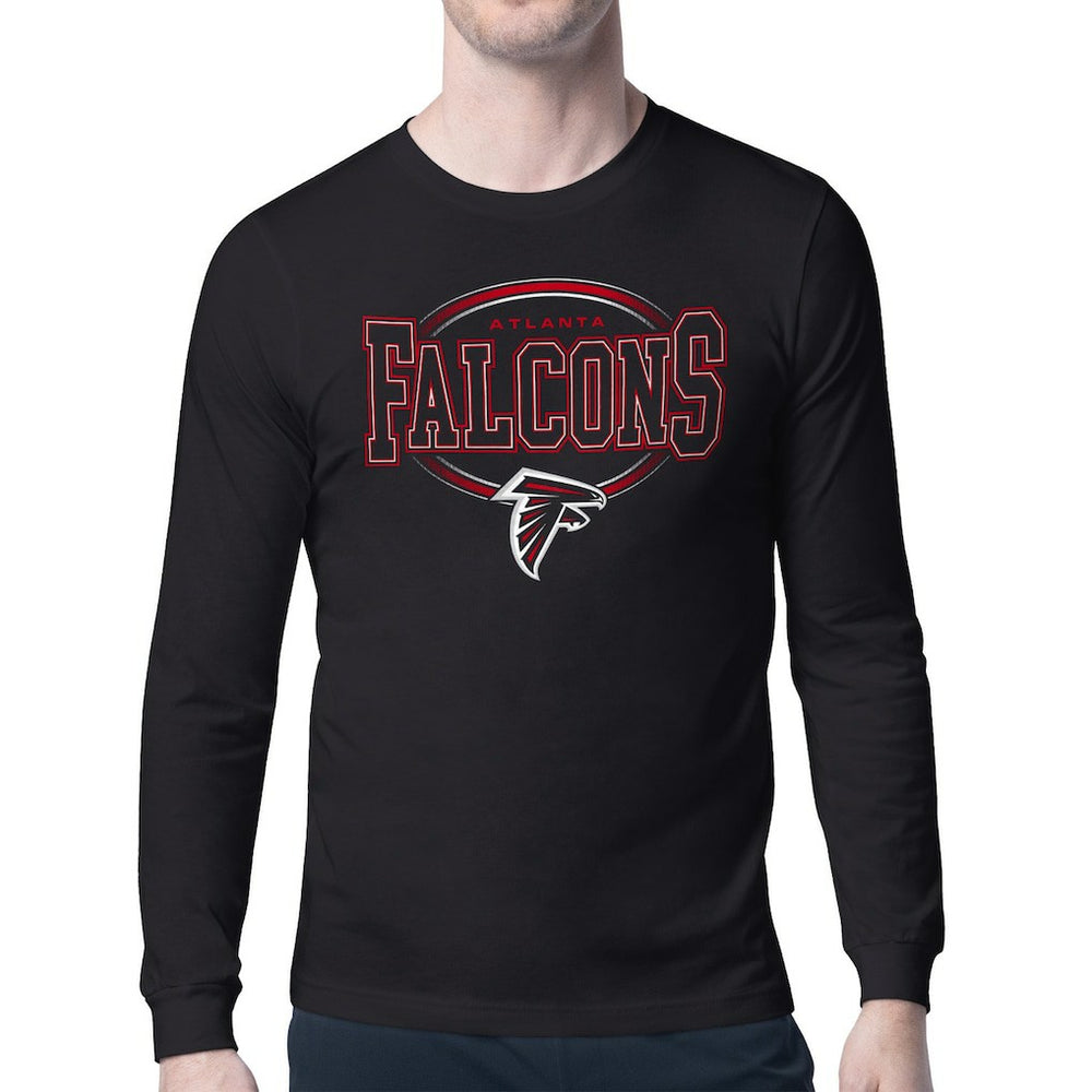 Atlanta Falcons Starter Team Track Graphic Long Sleeve T-Shirt - Black - NFL