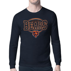 Chicago Bears Starter Team Track Graphic Long Sleeve T-Shirt - Navy - NFL