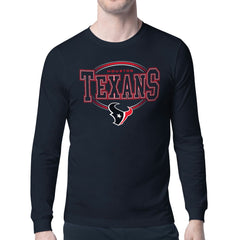Houston Texans Starter Team Track Graphic Long Sleeve T-Shirt - Navy - NFL