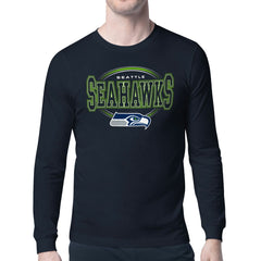Seattle Seahawks Starter Team Track Graphic Long Sleeve T-Shirt - College Navy - NFL
