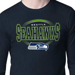 Seattle Seahawks Starter Team Track Graphic Long Sleeve T-Shirt - College Navy - NFL