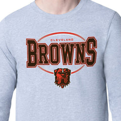 Cleveland Browns Starter Team Track Graphic Long Sleeve T-Shirt - Heather Gray - NFL