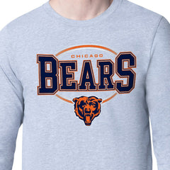 Chicago Bears Starter Team Track Graphic Long Sleeve T-Shirt - Heather Gray - NFL