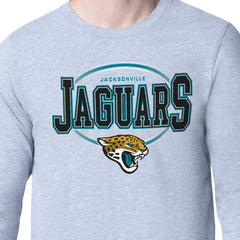 Jacksonville Jaguars Starter Team Track Graphic Long Sleeve T-Shirt - Heather Gray - NFL
