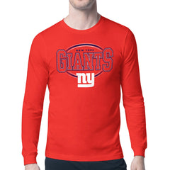 New York Giants Starter Team Track Graphic Long Sleeve T-Shirt - Red - NFL