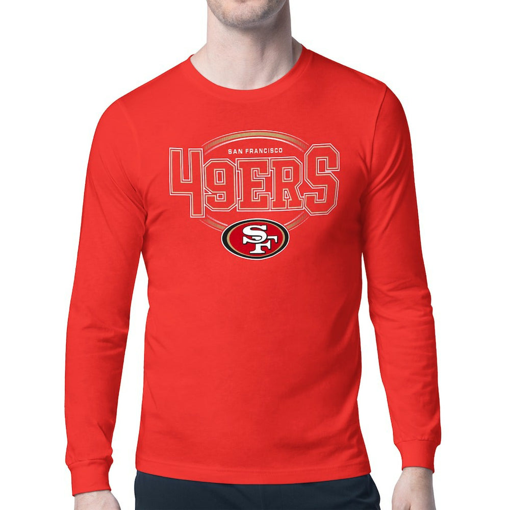 San Francisco 49ers Starter Team Track Graphic Long Sleeve T-Shirt - Scarlet - NFL