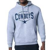 Dallas Cowboys Starter Team Track Graphic Pullover Hoodie - Heather Gray - NFL