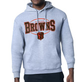 Cleveland Browns Starter Team Track Graphic Pullover Hoodie - Heather Gray - NFL
