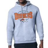 Denver Broncos Starter Team Track Graphic Pullover Hoodie - Heather Gray - NFL