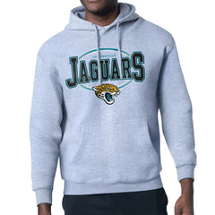 Jacksonville Jaguars Starter Team Track Graphic Pullover Hoodie - Heather Gray - NFL