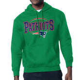 New England Patriots Starter Team Track Graphic Pullover Hoodie - Kelly Green - NFL