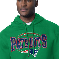 New England Patriots Starter Team Track Graphic Pullover Hoodie - Kelly Green - NFL