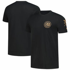 Chicago Cubs New Era Bronze Logo with Cross Bats Established T-Shirt Near Me