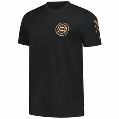 Chicago Cubs New Era Bronze Logo with Cross Bats Established T-Shirt Near Me