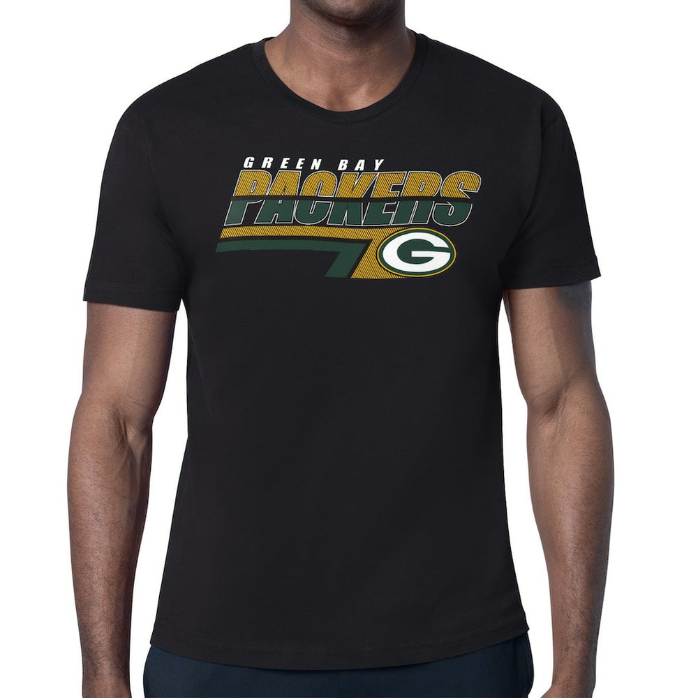 Green Bay Packers Starter Logo Push Graphic T-Shirt - Black - NFL