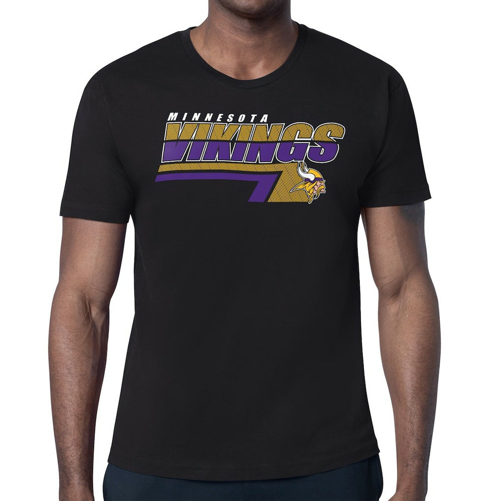 Minnesota Vikings Starter Logo Push Graphic T-Shirt - Black - NFL