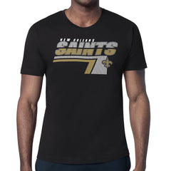 New Orleans Saints Starter Logo Push Graphic T-Shirt - Black - NFL