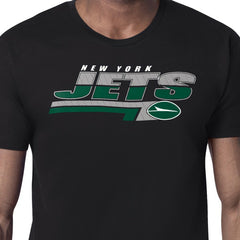 New York Jets Starter Logo Push Graphic T-Shirt - Black - NFL