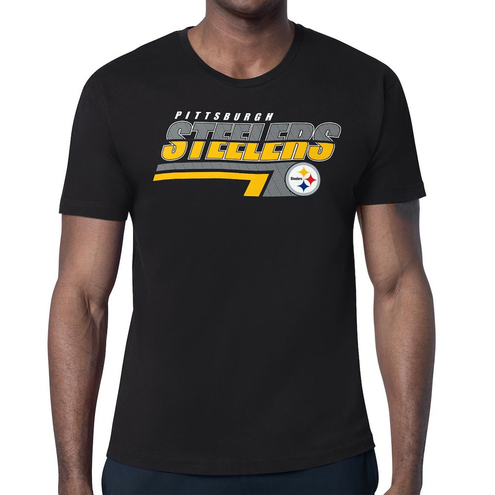 Pittsburgh Steelers Starter Logo Push Graphic T-Shirt - Black - NFL
