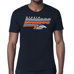 Denver Broncos Starter Logo Push Graphic T-Shirt - Navy - NFL