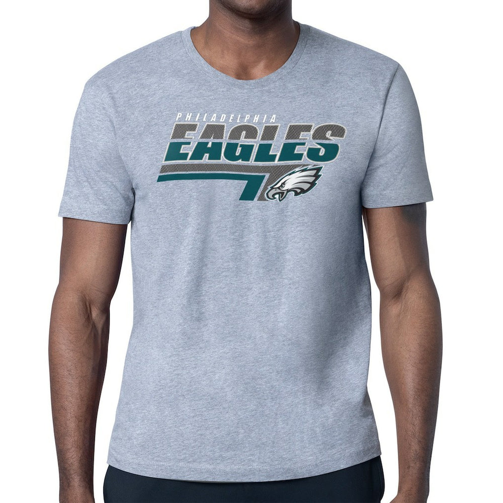 Philadelphia Eagles Starter Logo Push Graphic T-Shirt - Heather Gray - NFL