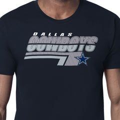 Dallas Cowboys Starter Logo Push Graphic T-Shirt - Navy - NFL
