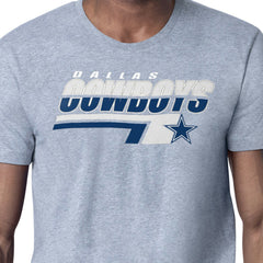 Dallas Cowboys Starter Logo Push Graphic T-Shirt - Heather Gray - NFL