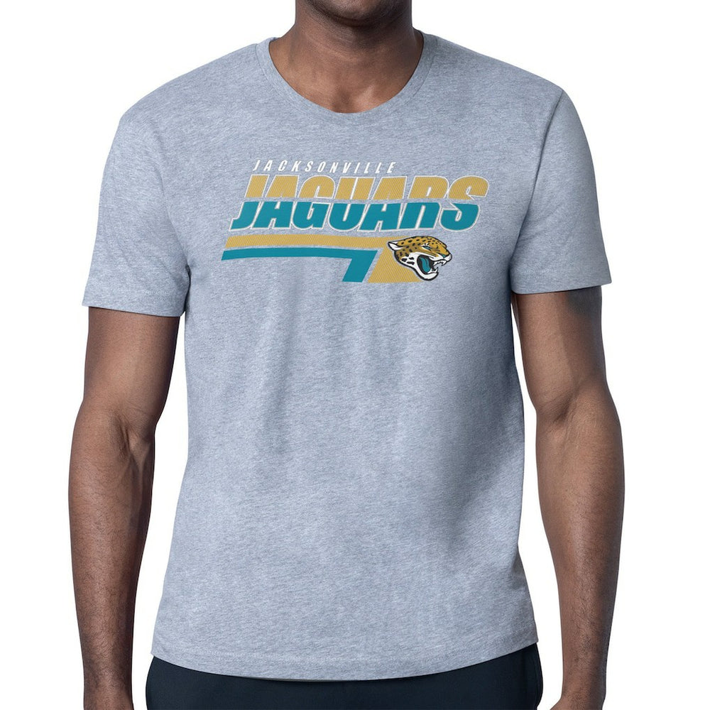 Jacksonville Jaguars Starter Logo Push Graphic T-Shirt - Heather Gray - NFL