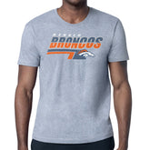 Denver Broncos Starter Logo Push Graphic T-Shirt - Heather Gray - NFL