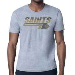 New Orleans Saints Starter Logo Push Graphic T-Shirt - Heather Gray - NFL