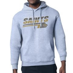 New Orleans Saints Starter Logo Push Graphic Hoodie - Heather Gray - NFL