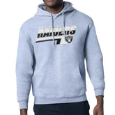 Las Vegas Raiders Starter Logo Push Graphic Hoodie - Heather Gray - NFL