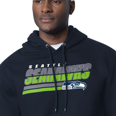 Seattle Seahawks Starter Logo Push Graphic Hoodie - College Navy - NFL