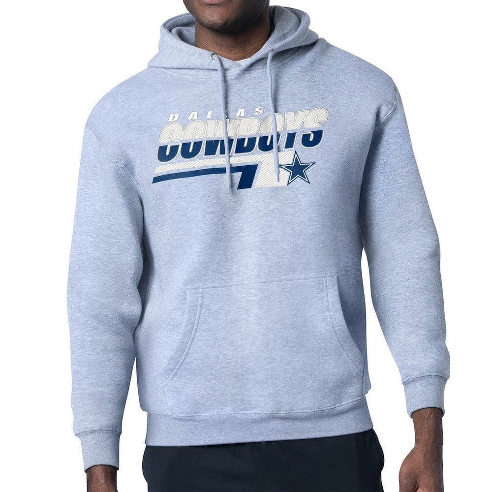 Dallas Cowboys Starter Logo Push Graphic Hoodie - Gray - NFL