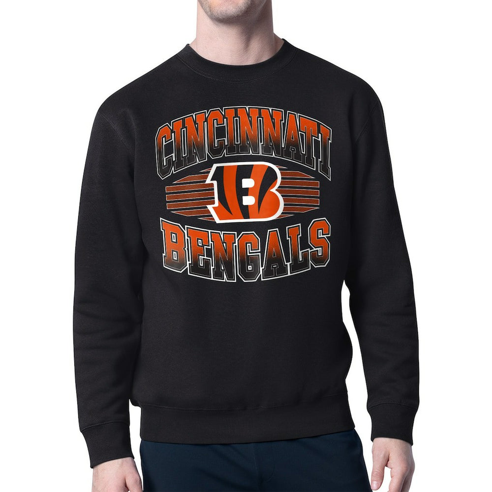 Cincinnati Bengals Starter Team Grit Graphic Fleece Pullover Sweatshirt - Black - NFL