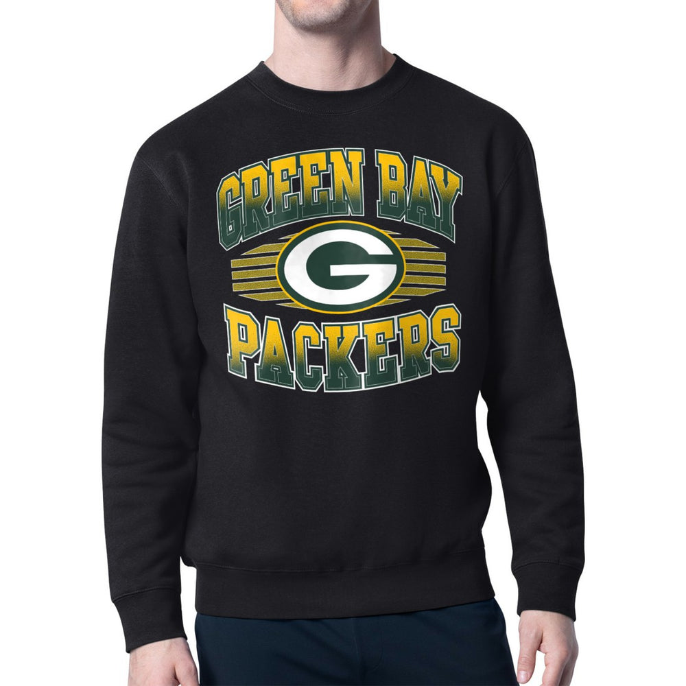 Green Bay Packers Starter Team Grit Graphic Fleece Pullover Sweatshirt - Black - NFL