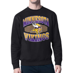 Minnesota Vikings Starter Team Grit Graphic Fleece Pullover Sweatshirt - Black - NFL